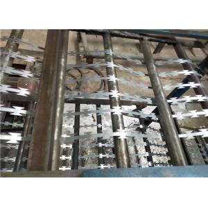 Blade Galvanized Barbed Wire Concertina Mesh Lashings In Coastal Areas