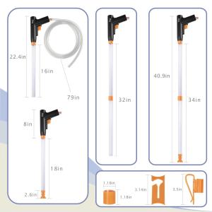 Long Nozzle Plastic Hygger Aquarium Gravel Cleaner