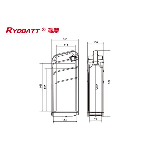 RYDBATT LM-2(48V) Lithium Battery Pack Redar Li-18650-13S5P-48V 13Ah For Electric Bicycle Battery