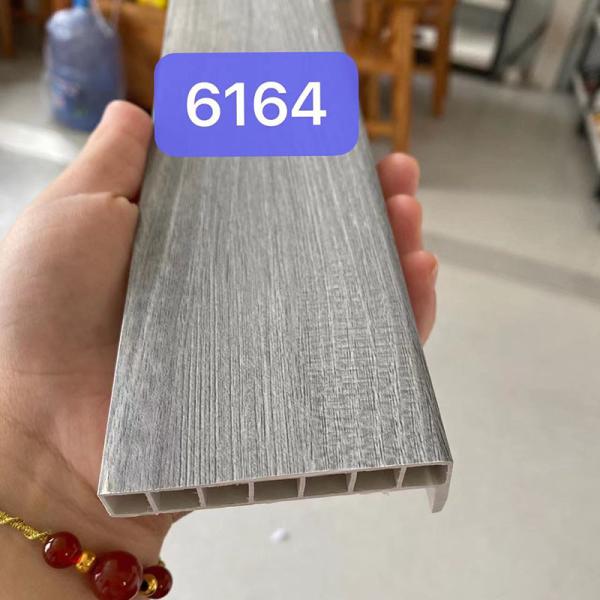 Rectangle SPC Decorative Skirting Lines Emboss Flat Eir