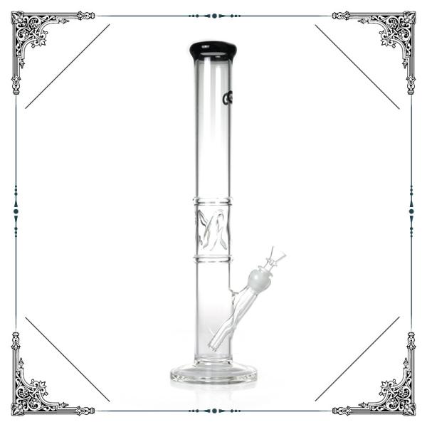 Grace 17.5'' Tall Straight Tube Glass Smoking Pipes With Special Ice Catcher Bongs