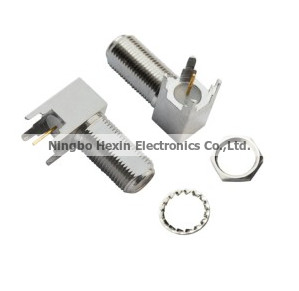 Quality F connector with brackets for pcb board for sale