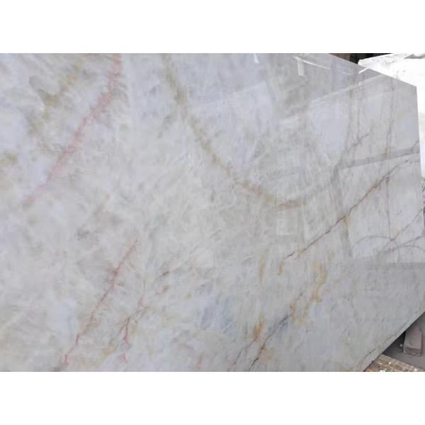 OEM White Onyx Marble With Khaki Brown Veins Tiles Slab / Countertop Marble Slab