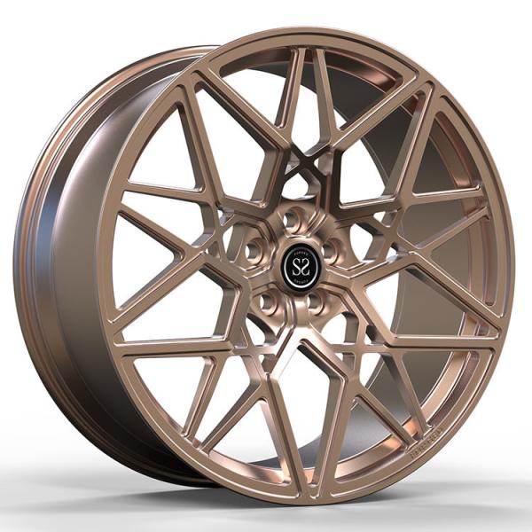 Buy Gold Centers Monoblock 1 Piece Forged Wheels For Passenger Car Alloy Aluminum Rims at wholesale prices
