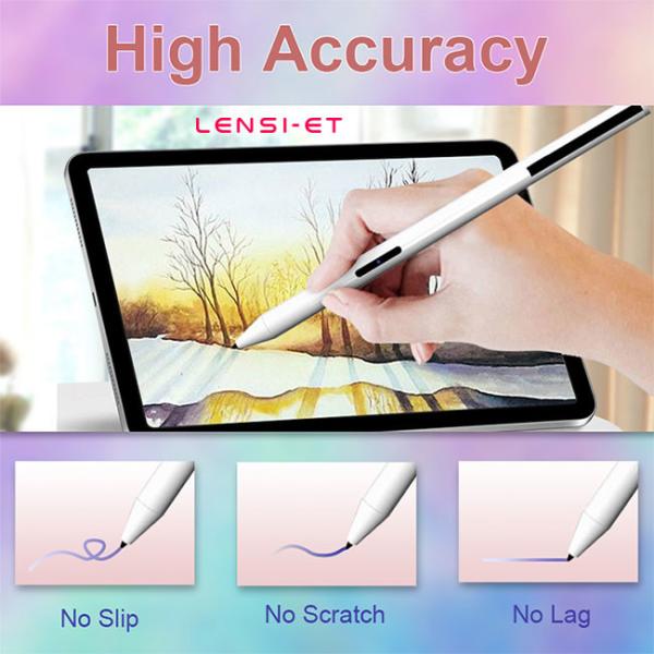Black Aluminum Stylus Pen Write Note Touch Palm Rejection Bluetooth Drawing Pen