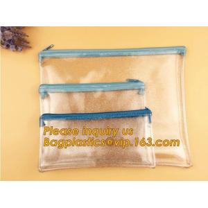 Promotional custom logo transparent pvc waterproof file pouch plastic document