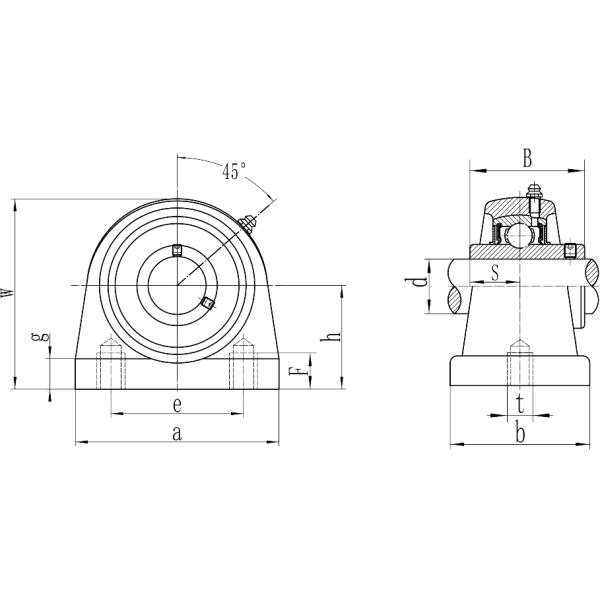440c 420 Tapped Base Pillow Block Bearings Relubricatable Mounted Ball Bearing Short Legs SUCPW201