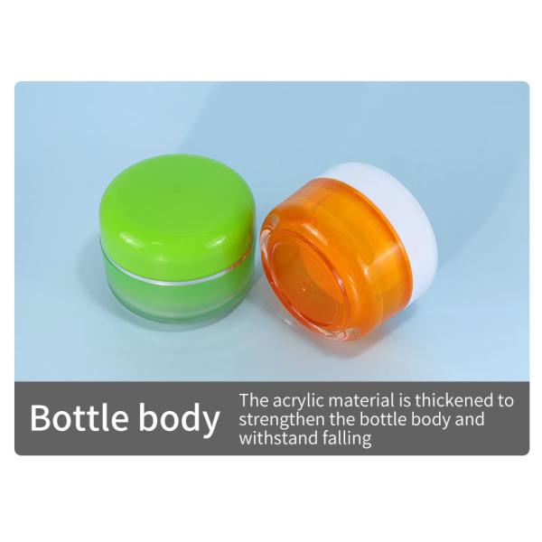 Acrylic Plastic Type 30g 50g Face Cream Jar for Cosmetic Packaging Body Scrub Butter