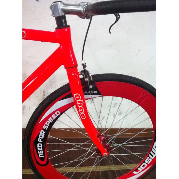 Aluminum Frame 700C OEM Flip-Flop Single Speed Red Road Handlebar Fixie Gear Bicycle