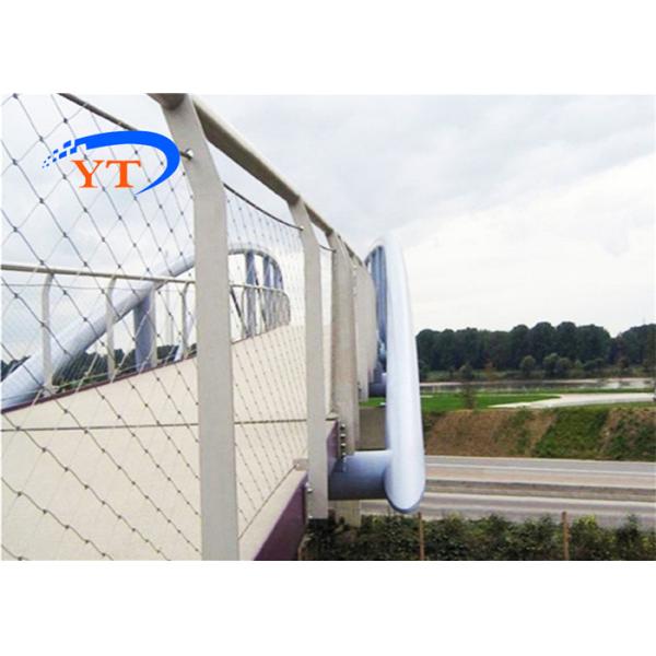 High Tensile Ferrule Type Cable Mesh Ss Wire Net For Guard Rail 25*25mm