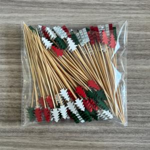 Cocktail skewers with looped knot biodegradable bamboo cocktail picks disposable