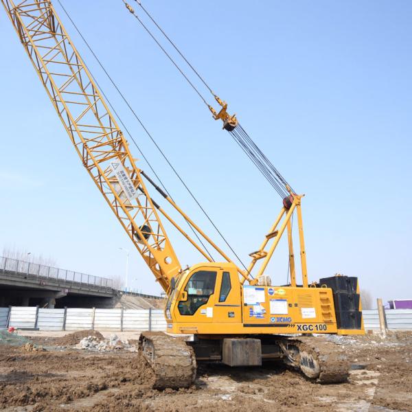 Lifting Capacity 100 Tons Construction Crawler Crane With PLC Control System