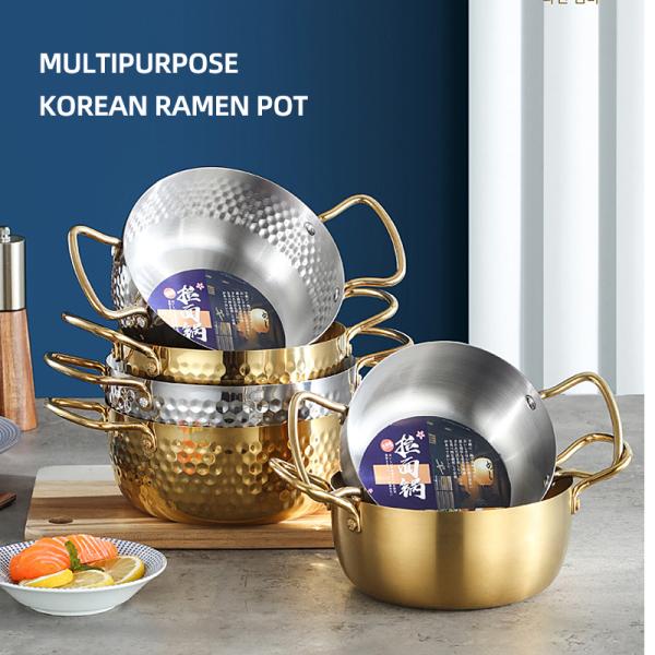 Wholesale Silver Korean Cookware Sauce Pot Stainless Steel 430 Soup Pot With Stainless Steel Handle