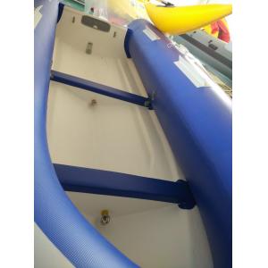 3 Chamber Foldable Inflatable Boat , Frameless Pontoon Fishing Boats 330cm