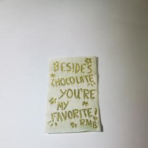 China Fashion Damask Garment Woven Labels Embroidered Washable For Clothing on sale