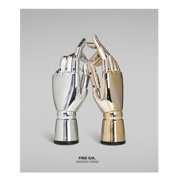 Glossy plastic mannequin hand female decorative hand model for jewelry accessories display