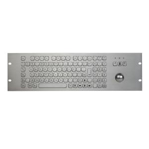 PS2 19U Stainless Steel Industrial Keyboard 400DPI IP65 Static