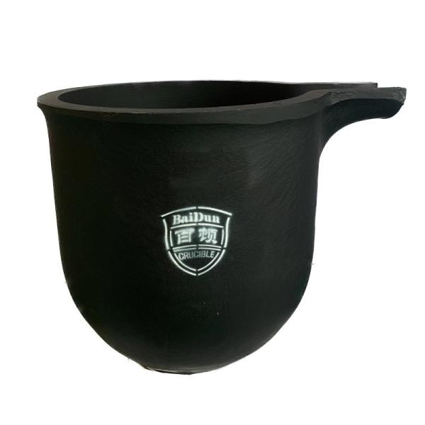 Cylindrical Graphite Gold Smelting Crucible High Temperature Resistant 150kg