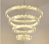 Chrome Color Customized Pendant Ceiling Light Entryway Chandelier Multiple Sizes