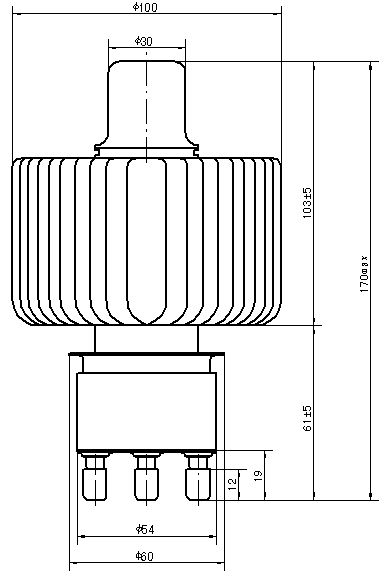 Vacuum Electron Tube FU3062F Equivalent To 7T62R E3062C For 5KW HF Heating