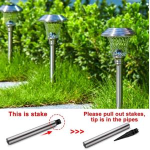 Modern 1.2V 16.5Inch Waterproof LED Solar Garden Lights