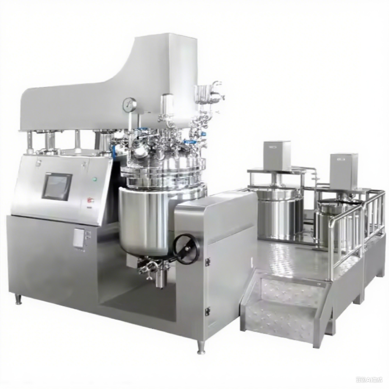 100L Stainless Steel Hydraulic Lifting Vacuum Cosmetic Emulsifying Machine