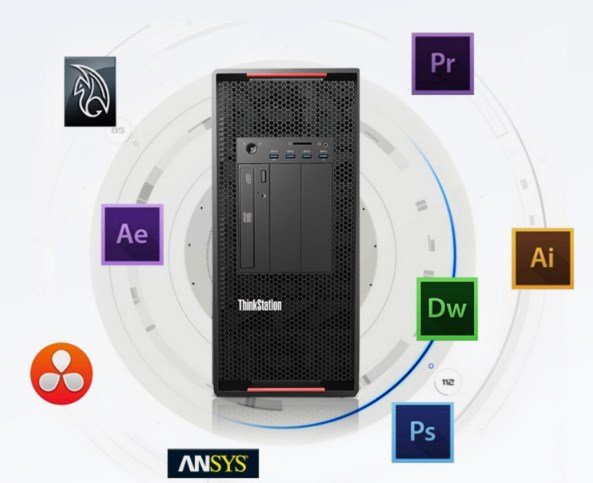 32G RAM 512GSSD Tower Workstation Computer Lenovo P920 Thinkstation With 4214R Processor