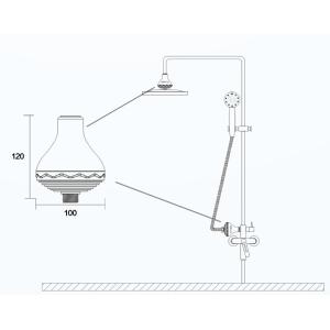 WellBlue OEM Chlorine Removal Shower Filter , Portable SPA Shower Head Filter