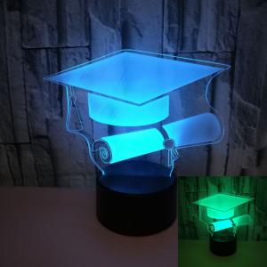 New bachelor hat 3D night lights custom OEM sign picture Graduate gift 3D small