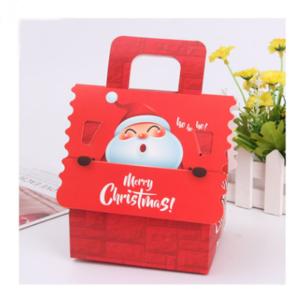 Eco Friendly Christmas gift CMYK Candy Packaging Box With Handle