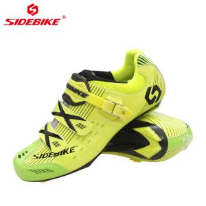 Yellow Youth Breathable Cycling Shoes , Road Bike Durability Anti Skid Sport