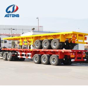 20ft 40ft Flat Bed Container Semi Trailer with 11.00R20 Tires and Dependable