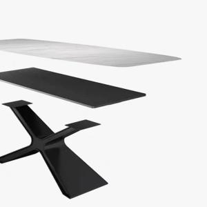 Ceramic Marble Dining Table With X-Steel Base Dining Table