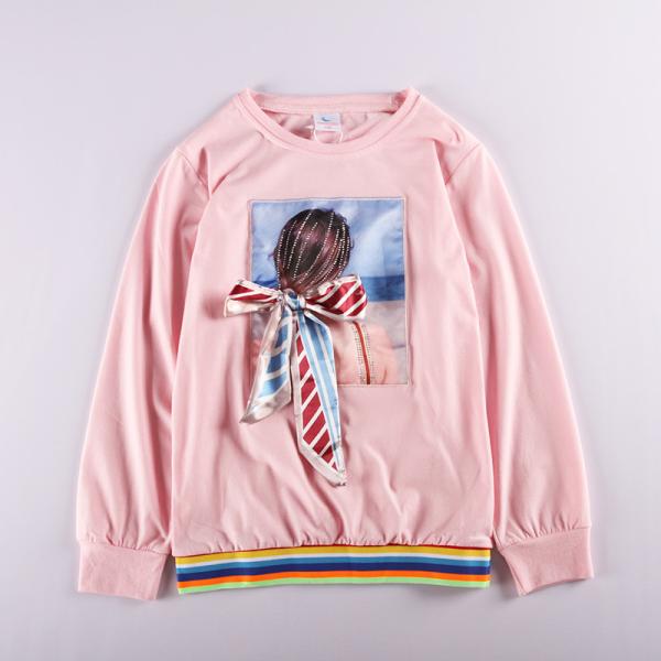 2 Color 65% Polyester 30% Bavlna 5% Elastane Girls Pullover