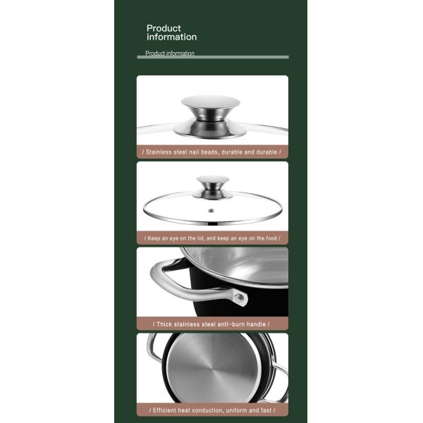 Restaurants 5pcs Stainless Steel Straight Pot Quality Kitchenware and Cookware Set