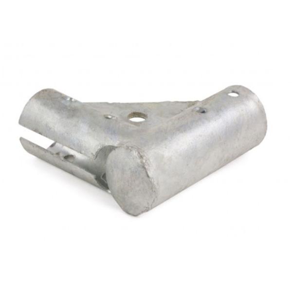 Durable Chain Link Fence Fittings Gate Corner / Gate Elbow Pressed Steel Materials