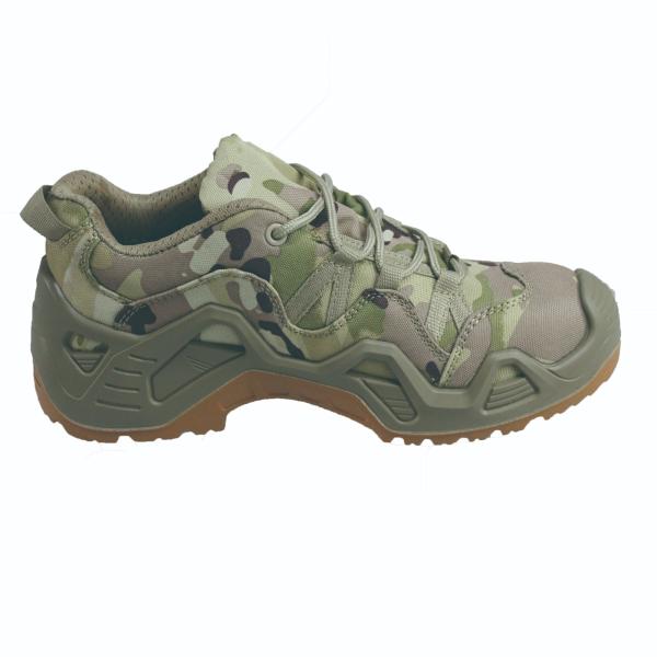 Tough Construction Combat Style Outdoor Shoes with Breathable Oxford Fabric Upper Army Shoes for Men