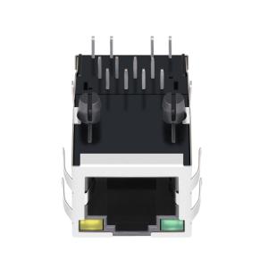 1X1 Single Socket RJ45 Jack With Trans HR871113C | LPJ1154ABNL