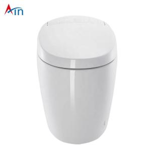 Automatic Flush One Piece Round Toilet , Integrated Electric Toilet