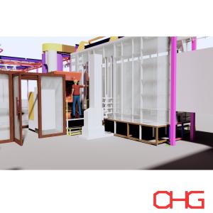 Electrostatic Automatic Powder Coating Line on Metal Substrate Hardware Spraying