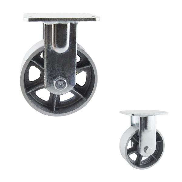 Buy 125x50mm Diameter Cast Iron Heavy Duty Casters With Grease Nipple at wholesale prices