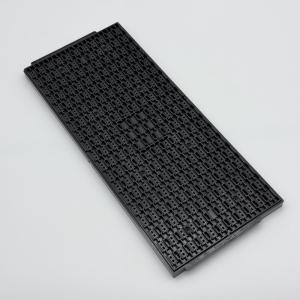 Quality Customized Standard JEDEC Tray Matrix Trays With Pocket Size 9.9*6*1.57mm Black ESD MPPO Material Tray for sale