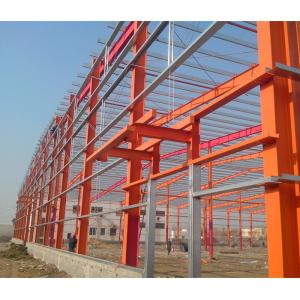 Iso9001 / Sgs Steel Warehouse Structure , Large Span Metal Frame Warehouse