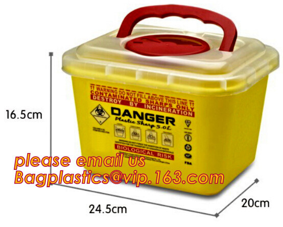 Medical disposable sharp container,Wholesale disposal plastic medical sharp