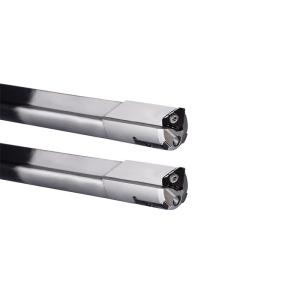 Custom Single-Fluted Gun Drill with Indexable Inserts and Supporting Strips