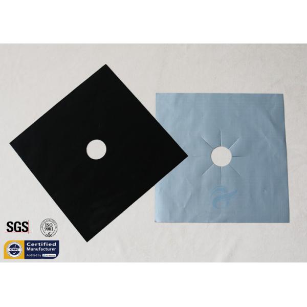 Buy PTFE Coated Fiberglass Fabric 260℃ 10.7"X10.7" Black Stovetop Burner Protector at wholesale prices