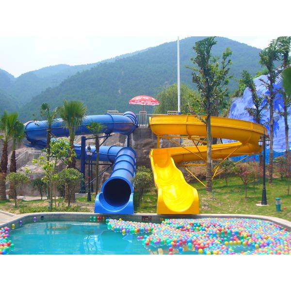 Outdoor Kids' Water Slides For Amusement Park / Fiberglass Playground Slide for Aqua Park