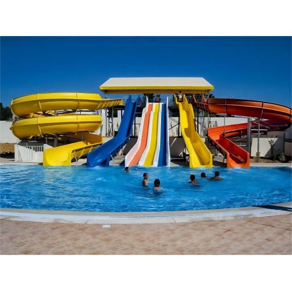 Anti Corrosion Fiberglass Slides Outdoor Water Games Aquatic Park Child Play Equipment