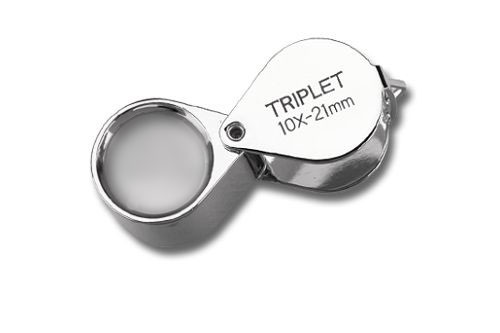 Buy 10X Magnification Triplet Jewelry loupe with chromium plating outer casing at wholesale prices