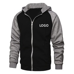 ODM/OEM wholesale puls size men's hoodies full zip up custom print logo hoodie